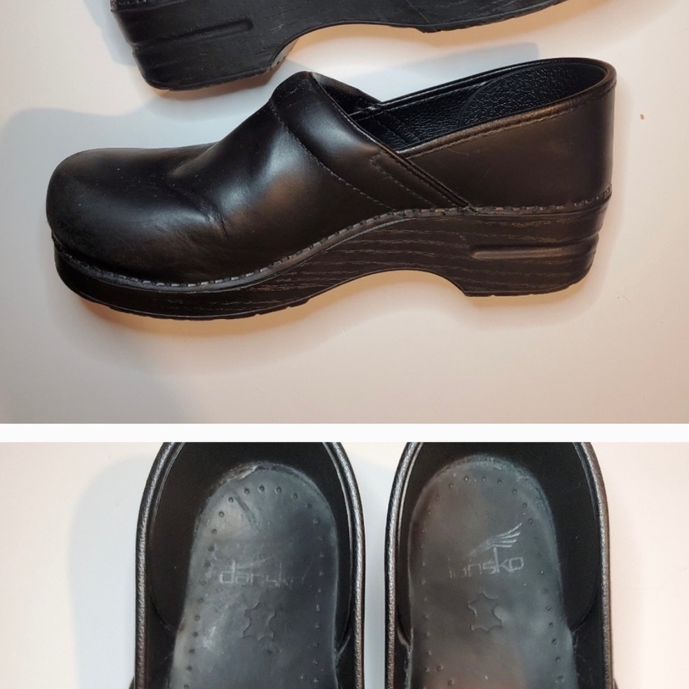 DANSKO professional heeled leather clog shoes